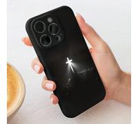 Étui de téléphone anti-chute avec trou de précision, bord droit, croix lumineuse peinte, compatible avec iPhone, série Galaxy A70,HUAWEI P30,HUAWEI P30 Pro,HUAWEI P40,HUAWEI P40 Pro,Galaxy S20,Galaxy 
