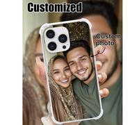 Étui de téléphone anti-chute transparent en TPU personnalisé, coque de téléphone en silicone compatible avec les téléphones Apple/Galaxy/Realme/Honor/Redmi/OPPO, personnalisé avec du texte et des imag