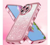Étui de téléphone antichoc à vagues électroplaquées + Ensemble complet d'étuis de téléphone + Papier cartonné pailleté, compatible avec 11/12/13/14/15 Pro Max, S22/23/24+ A04/A05/A14/A15/A24/A25/A34/A