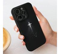 Étui de téléphone antichoc blanc peint avec bord droit perforé compatible avec P14 Pro Max, P13, P11, P12, XR, 7/8, GES2 ; Galaxy S24, A03s, A03 Core, A04, A12, A13, A14, A21s, A22, A23, A24, A32, A33