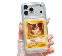 Étui de téléphone avec affichage de cartes/photos pour iPhone | TCG/Display Top Loaders & Sleeves | Compatible avec cartes Pokémon, sport, une pièce, magique (transparent, iPhone 16 Pro Max)