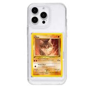 Étui de téléphone avec affichage de cartes/photos pour iPhone | TCG/Display Top Loaders & Sleeves | Compatible cartes Pokémon, sport, une pièce, magique (transparent, iPhone 16 Plus)