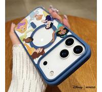 Étui de téléphone avec design de groupe de princesses Disney, transparent et antichoc avec aimant. Convient pour les séries iPhone 17 Pro Max/17 Pro/17 Air/17/16/15/14/13/12/11/X/XS Pro/Pro Max. Étui 