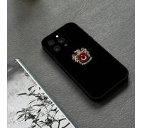 Étui de téléphone avec drapeau de loup turc et de Turquie compatible avec 16, 15, 11, 13, 14 Pro Max, 7, 8 Plus, X, Xr, Xs Max, 12 mini, coque noire. Étui compatible avec 17, 17 Pro, 17 Pro Max iPhone