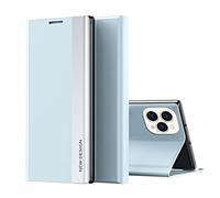 Étui de téléphone compatible avec iPhone 12/12 Pro - Étui à rabat magnétique en cuir translucide + coque de protection intégrale en polycarbonate compatible avec iPhone 12/12 Pro - Protection durable