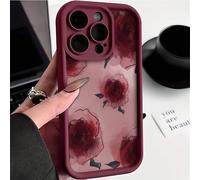 Étui de téléphone créatif rose rouge haut de gamme texture mate dégradée compatible avec iPhone 7/8/X/11/12/13/14/15/16/17 Series, Galaxy A03/A04/A05/A06/A07, Galaxy A32/A33/A34/A35/A36/A37, Galaxy A5