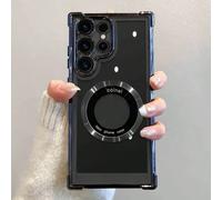 Étui de téléphone de base antichoc translucide de luxe magnétique compatible avec iPhone 6/7/8/X/XS/XR/11/12/13/14/15/16/16e, compatible avec Samsung Galaxy S22/23/24/25/S24 FE/S25 EDGE, A04/05/06/A14