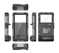 Étui de téléphone de plongée - Boîtier étanche IP68 - Équipement de plongée avec tuba - Coque de caméra sous-marine pleine taille avec sceau anti-buée - Sac de plongée pour piscine de plage et