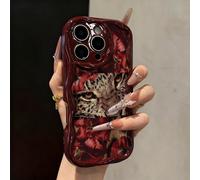 Étui de téléphone doux avec imprimé patchwork léopard/guépard compatible avec iPhone 17/17 Pro Max/ 16/16 Pro/16 Pro Max/15/XR/7P 8P/P12 Pro Max/P13 Pro Max/P14 Pro Max/P13/P14/P11/P12/P14, couverture