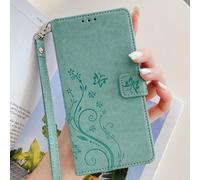 Étui de téléphone en cuir PU avec porte-cartes gaufré papillon et dragonne, compatible avec 17 Pro/16 Pro Max/16E, Galaxy A15/Note20 Ultra, Redmi Note 13 5G, Honor 90 Lite, Moto G32, Pixel 9 Pro, OPPO