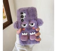 Étui de téléphone en peluche monstre moche-mignon drôle à l'expression endormie, personnage de dessin animé amusant, compatible avec iPhone 17PM/16PM-7/8/6 Séries, compatible avec OPPO, compatible ave