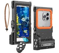Étui de téléphone étanche, étui de plongée étanche IP68 avec contrôleur Bluetooth, universel pour iPhone 17-11 et Galaxy S24-S22, protection de 15,2 m pour la plongée avec tuba et la natation