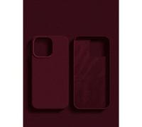 Étui de téléphone fin bordeaux à bords droits (1 pièce), conçu pour protéger l'appareil photo, fabriqué en microfibre douce avec fonction d'absorption des chocs, compatible avec divers modèles, notamm