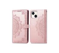 imoshion Etui de téléphone portefeuille Mandala pour iPhone 15 - Rose Dorée