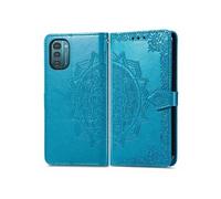 Etui de télephone Mandala pour Nokia G11 / G21 - Turquoise