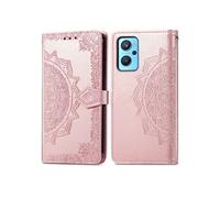 Etui de télephone Mandala pour Oppo A76 (4G) - Rose Doré