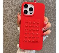 Étui de téléphone minimaliste de couleur unie avec grand trou, finition mate, étui de téléphone créatif antichoc avec support ventouse, convient pour iPhone 11 12 13 14 15 16 Plus, 13 Pro Max, XR, 16,