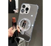 Étui de téléphone miroir magnétique style chic minimaliste Ins avec chaîne, version internationale, pas la version domestique IPhone X/XS,iPhone 12,iPhone 12 Pro,iPhone 12 Pro Max,Iphone 13,Galaxy A53