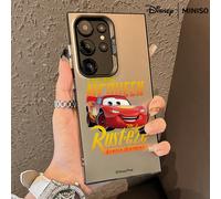 Étui de téléphone miroir MINISO Disney Cars Lightning McQueen Rust-Eze, Housse de course classique pour Samsung S26 Ultra/S26 Edge/S26 Plus/S26/S25 Ultra/S25 Plus/S25/S25FE/S25Edge/S24Ultra/S24Plus/S2