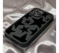 Étui de téléphone mode luxe minimaliste motif étoile noire. Étui premium anti-chute épaissi compatible avec iPhone 11/12/13/14/15/15pro/15 Plus/15 Promax/7plus/8plus/X/Xs Max/Xr/11pro/12pro/13pro/14pr