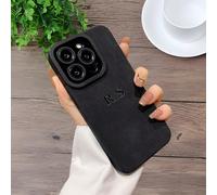 Étui de téléphone personnalisé avec nom, compatible avec 11 12 13 14 15 16 17 Pro Max Plus 17 Air, PU souple de luxe coréen, gravure 3D DIY, peut graver des lettres, des initiales, antichoc pour l'app