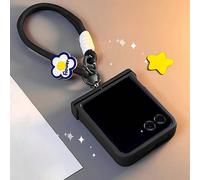 Étui de téléphone portable mignon à motif floral bleu Klein, couleur unie, compatible avec Samsung Galaxy ZFlip7/6/Flip5/Flip6/Z/Flip4/3, housse de protection pliable Galaxy Z Flip3 5G,Galaxy Z Flip5 