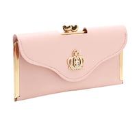 Étui de téléphone portable Note 9 - Long sac de soirée - Portefeuille pour femme - Grande tête de mort, Rose, 20cmx2.5cmx10cm