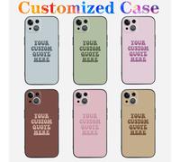 Étui de téléphone portable vintage personnalisé avec éléments de slogan antichoc, couleurs unies, courtes phrases, lettres, noms. Convient pour GalaxyS22/S23Ultra, A14, compatible avec iPhone 11/12/13