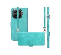 Etui de télephone portefeuille avec cordon pour Xiaomi 15T Pro - Turquoise