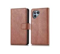 Etui de télephone portefeuille de luxe pour Fairphone 5 - Marron
