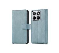 Etui de télephone portefeuille de luxe pour Motorola Edge 70 Fusion - Bleu clair