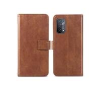 Etui de télephone portefeuille de luxe pour Oppo A74 (5G) / A54 (5G) - Marron