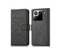 Etui de télephone portefeuille de luxe pour Xiaomi 15 - Noir