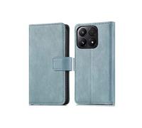 Etui de télephone portefeuille de luxe pour Xiaomi 17 - Bleu clair
