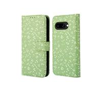 imoshion imoshion Étui de télephone portefeuille Design pour Google Pixel 9A Green Flowers Multicolore