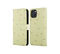 Etui de télephone portefeuille Design pour iPhone 14 - Garden Stripes
