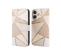 imoshion imoshion Étui de télephone portefeuille Design pour iPhone 16 Beige Graphic Multicolore