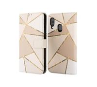 Etui de télephone portefeuille Design pour Samsung Galaxy A20e - Beige Graphic