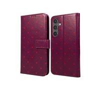 imoshion imoshion Étui de télephone portefeuille Design Samsung Galaxy S25 Crush Check Coral Dust Rouge