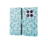 Etui de télephone portefeuille Design pour Xiaomi Redmi Note 14 Pro (4G) - Blue Flowers