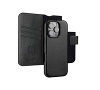 Accezz Étui de télephone portefeuille en cuir 2-en-1 avec MagSafe pour Apple iPhone 16 Pro Max - Onyx Black