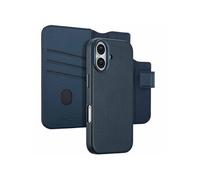 Accezz Étui de télephone portefeuille en cuir 2-en-1 avec MagSafe pour Apple iPhone 17 - Nightfall Blue