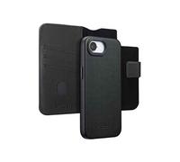 Etui de télephone portefeuille en cuir 2-en-1 avec MagSafe pour iPhone 17e / 16e - Onyx Black
