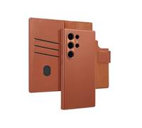 Accezz Étui de téléphone portefeuille cuir 2-en-1 pour Samsung Galaxy S24 Ultra MagSafe Sienna Brown
