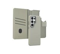 Etui de télephone portefeuille en cuir 2-en-1 avec MagSafe pour Samsung Galaxy S26 Ultra - Light Grey