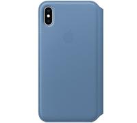 Apple iPhone Xs Max Étui - cuir véritable - étui à rabat - bleu