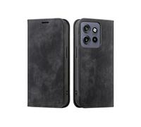 Etui de téléphone portefeuille Slim pour Motorola Thinkphone 25 / Edge 50 Neo / Edge 60 Neo - Noir