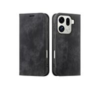 Etui de téléphone portefeuille Slim pour Oppo Find X9 Pro - Noir