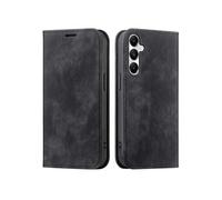 Etui de téléphone portefeuille Slim pour Samsung Galaxy A55 - Noir