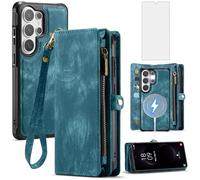 Étui de téléphone pour Samsung Galaxy S26 Ultra 5G Fermeture éclair Portefeuille magnétique amovible avec protecteur d'écran MagSafe et porte-cartes à rabat Cell S26Ultra 26S S 26 26Ultra SM-S948U 6,9